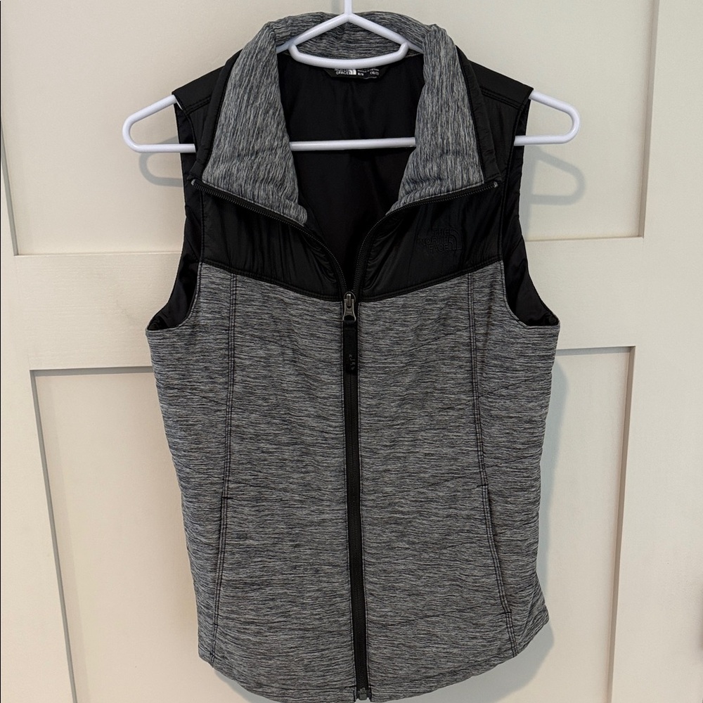The North Face Black and Gray Sleeveless Vest